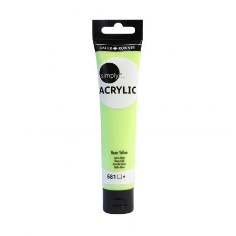 Farba akrylowa Daler-Rowney 75ml, Żółta/Yellow Neon